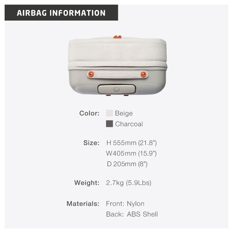 Michael Young Zixag Airbag lightweight cabin sized travel bag two bags in one, hard and soft materials in aviation luggage