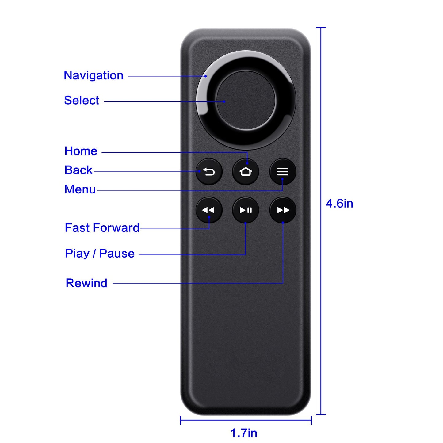 New Bluetooth Remote Control CV98LM for Amazon Fire TV Stick