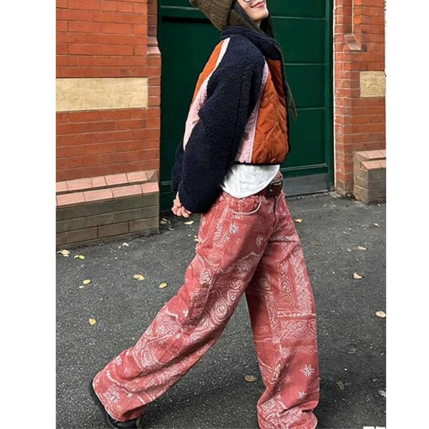 Womens Fuzzy Fleece Jacket Cropped Zip Up Long Sleeve Casual Outwear Warm Winter Patchwork Jackets