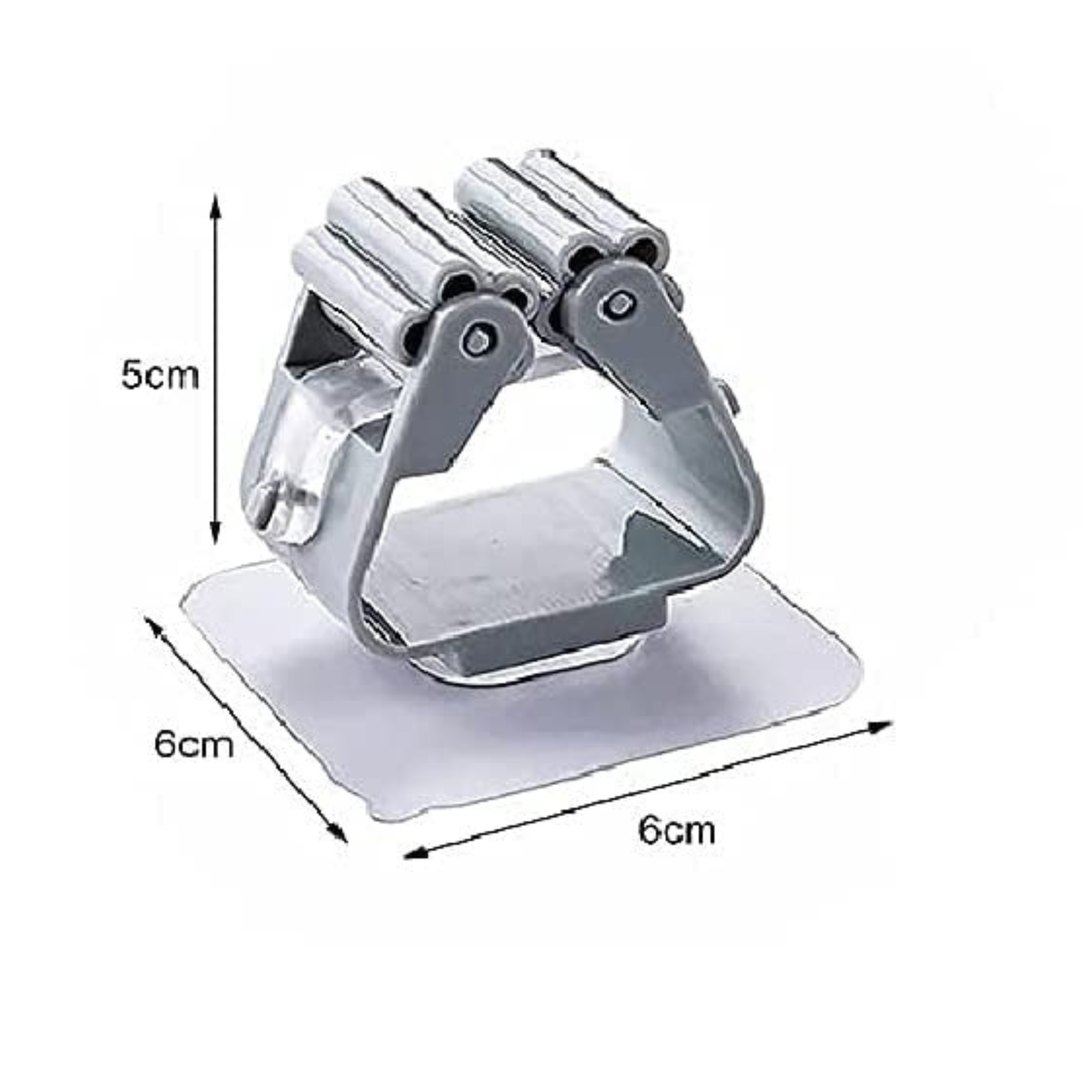 Mop & Broom Holder Wall Mounted, Magic Sticker Series Self Adhesive Broom Organizer Multipurpose Tools Storage Hanging Clip for Kitchen, Bathroom, Laundry Room, 4 PCS, Random Color.