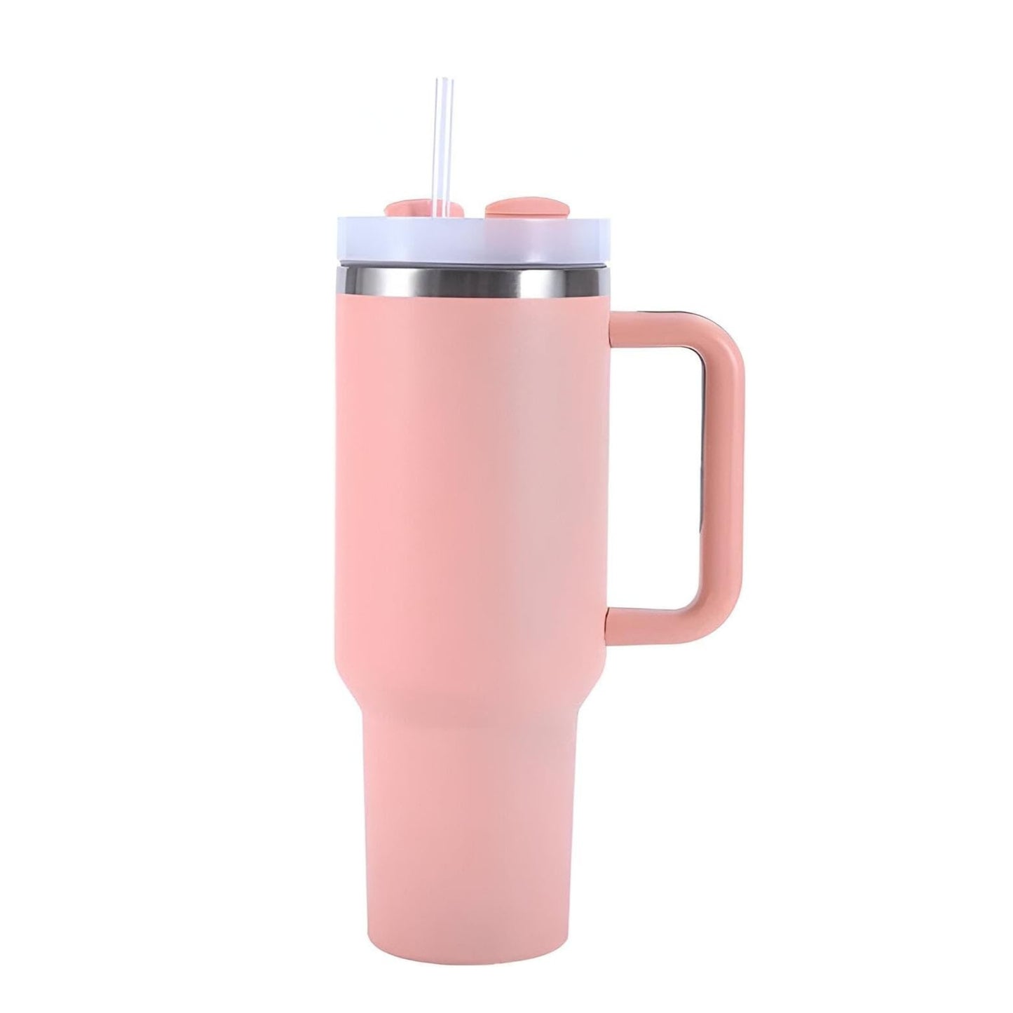 Tumbler with Handle and Straw Lid| Insulated Cup Reusable Stainless Steel Travel Mug Cup Holder Friendly | Gifts-Women,Men| Iced Coffee Hot and Cold Tea 1200ml