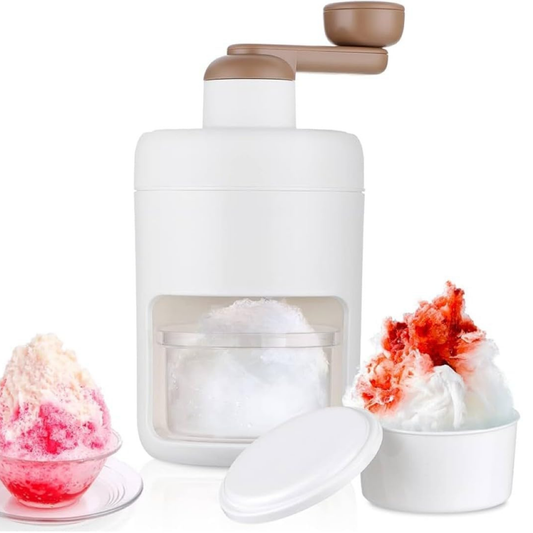 Manual Ice Crusher Machine with Ice Box Mold for Home Portable Ice Shaver Snow Cone Ice Gola Cocktails Slush Maker Grinder Machine BPA Free Ice Hand-Cranked for Kitchen Gadgets Ice Blender