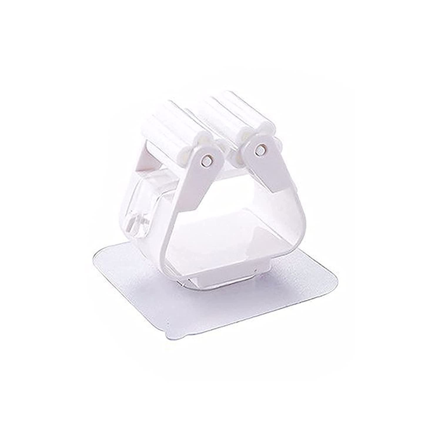 Mop & Broom Holder Wall Mounted, Magic Sticker Series Self Adhesive Broom Organizer Multipurpose Tools Storage Hanging Clip for Kitchen, Bathroom, Laundry Room, 4 PCS, Random Color.