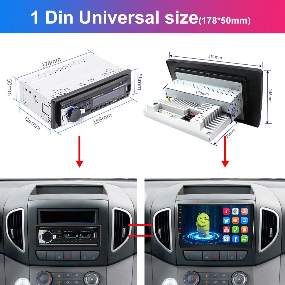 1G+16G 10.1 inch Single Din Android 11 Car Stereo Apple Carplay and Android Auto Touch Screen Car Radio WiFi GPS HiFi + AHD Backup Camera