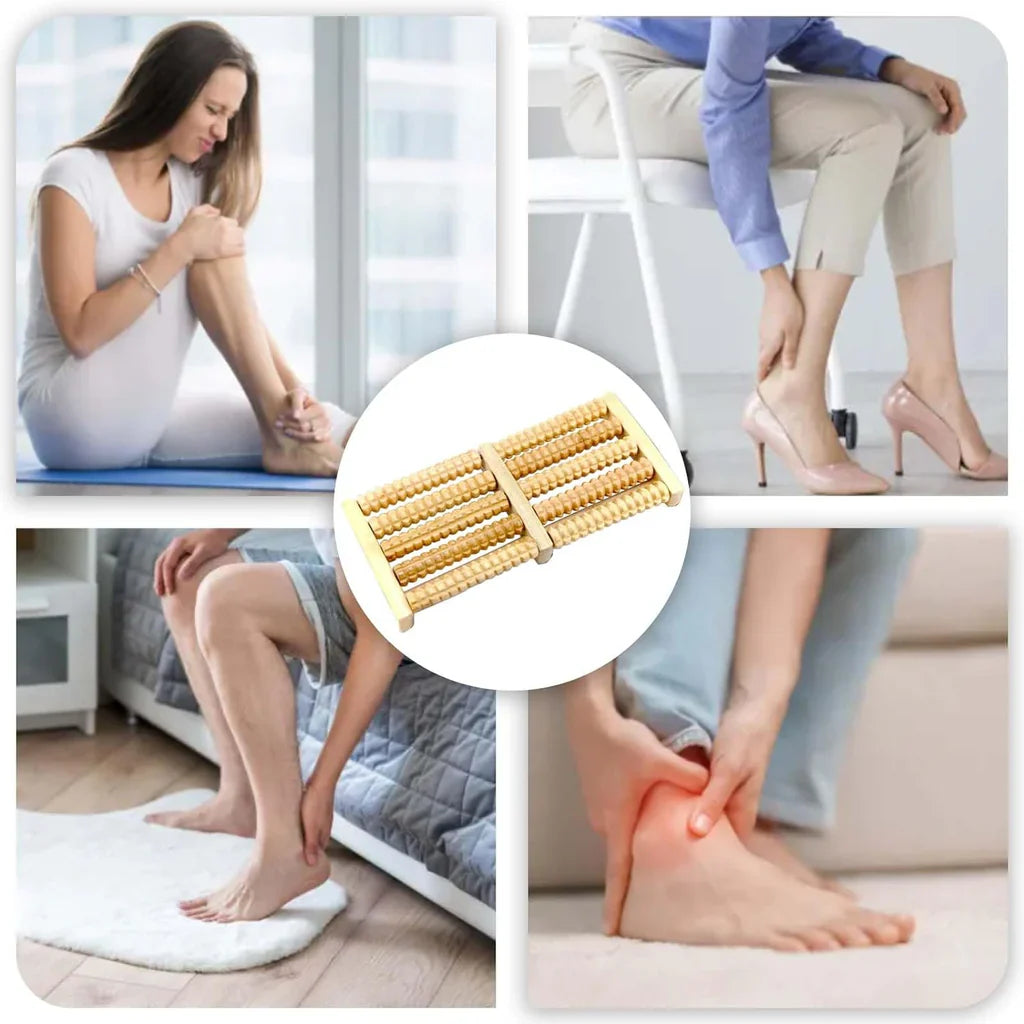 Foot Massager - Dual Foot Massager for Plantar Fasciitis and Stress Relief - Relaxation Gifts for Women and Men, Relieve Aching Heels, Wound Arch, Neuropathy 6 Roller