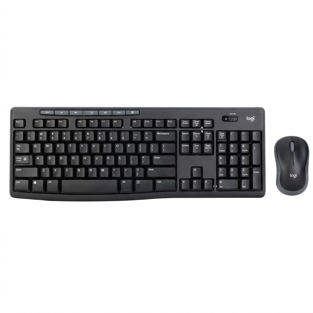 Logitech K270 Wireless Keyboard with RF Wireless Connectivity, USB Receiver Interface, Full-Size Layout, Durable Design, Plug-and-Play Setup, Compatible with Windows PC, Desktop Computer, Laptop – Black