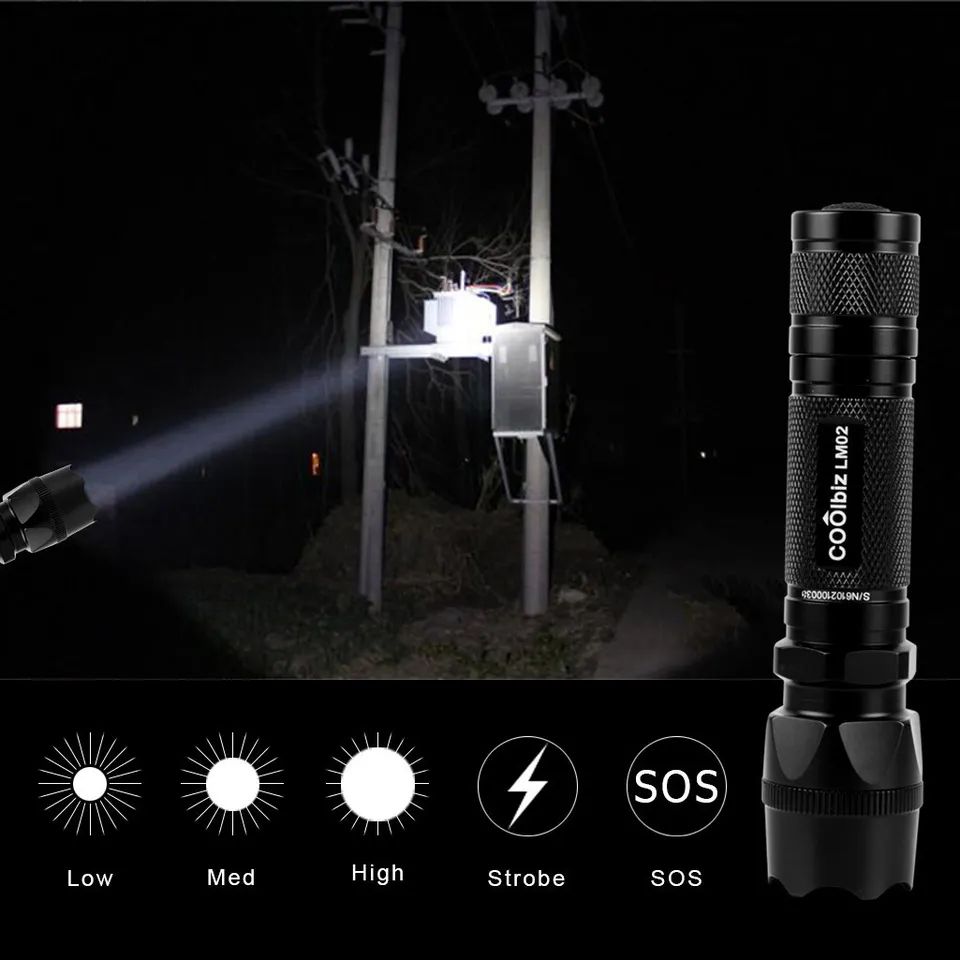 LM02 Highlight Outdoor Tactiacl Long Shot Flashlight Camping and Hiking Lights