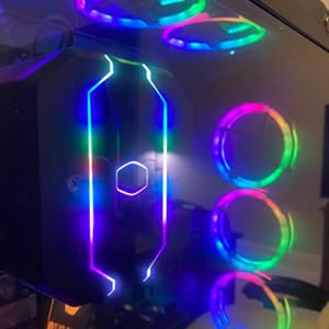 upHere Pack Off 5 120mm RGB Series Case Fan,Quiet Edition High Airflow LED Case Fan for PC Cases-5 Pack