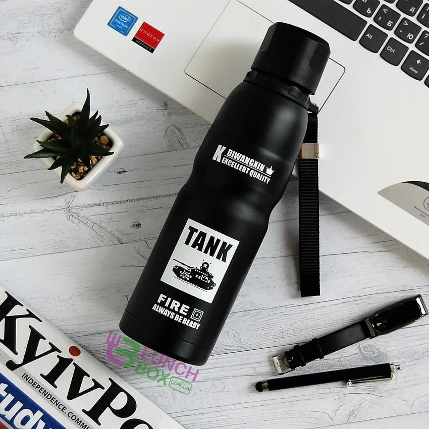 Stainless Steel Vacuum Insulated Water Bottle, 500ml Thermal Flask for Hot & Cold Drinks, Double Wall and Leak proof Lid, BPA-Free