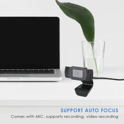 1080P Web Camera Laptop Computer USB Driver-free Webcam with Mic for Teleconferencing Live Streaming