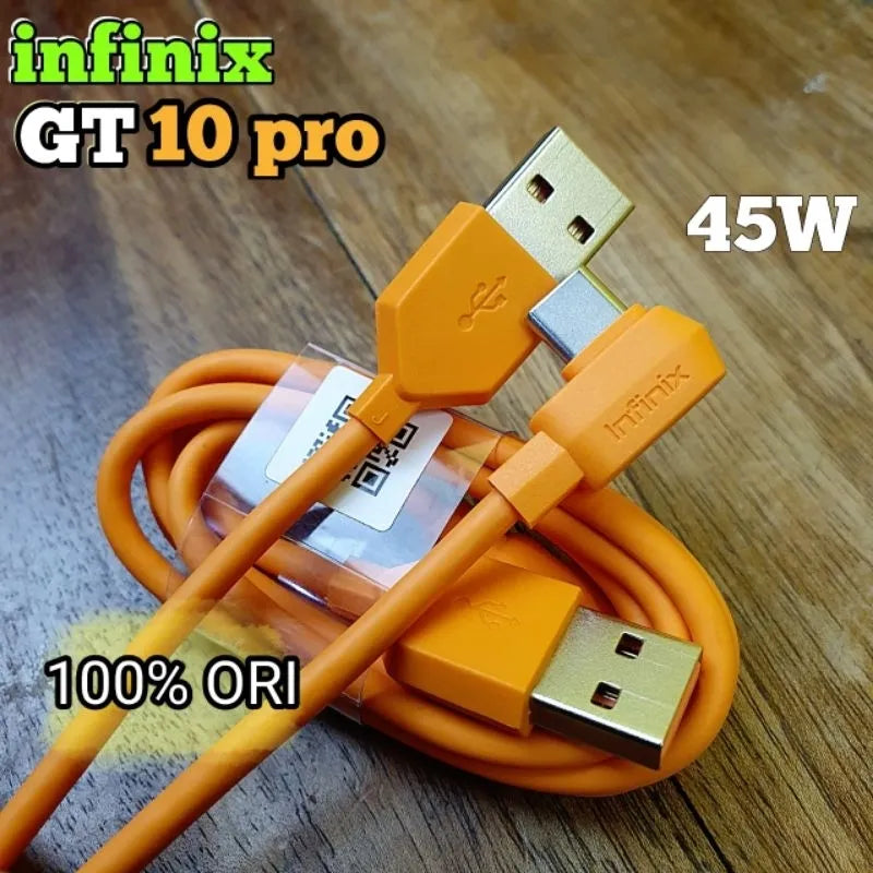 Original infinix GT 10 Pro / GT 20 Pro Type-C Charging Cable , Infinix Type C Fast Charging Cable 45W ,Infinix Type C Cable L Shape Cable Gaming Cable 33W,Usb To type C Cable For Infinix GT 10 Pro 11 11s Zero 8 8i X Hot 2 Note11 Pro Note 12