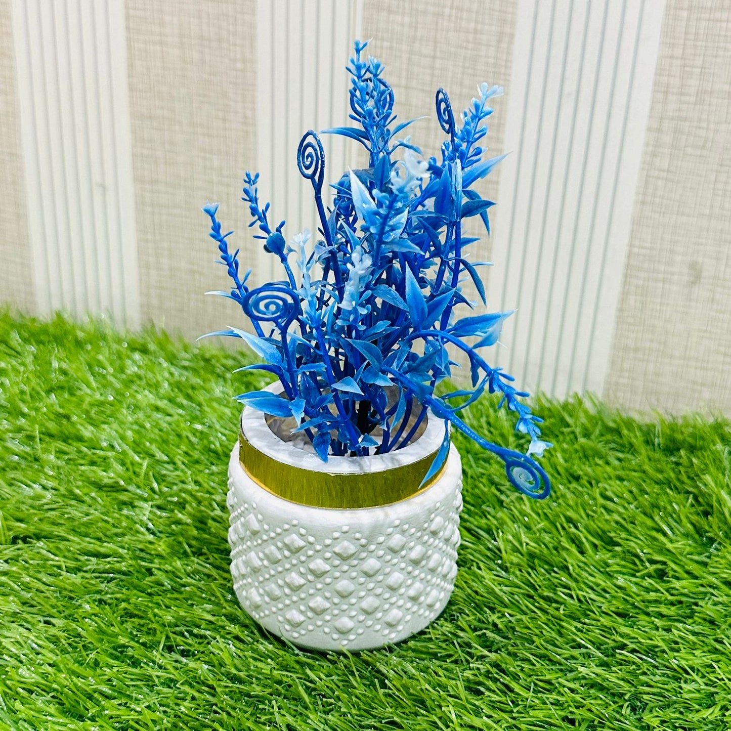 Artificial Wild Plant with White Pot | Washable | Best Used for Home Purposes and Office Decoration Table Top home decoration items flowers for home decoration