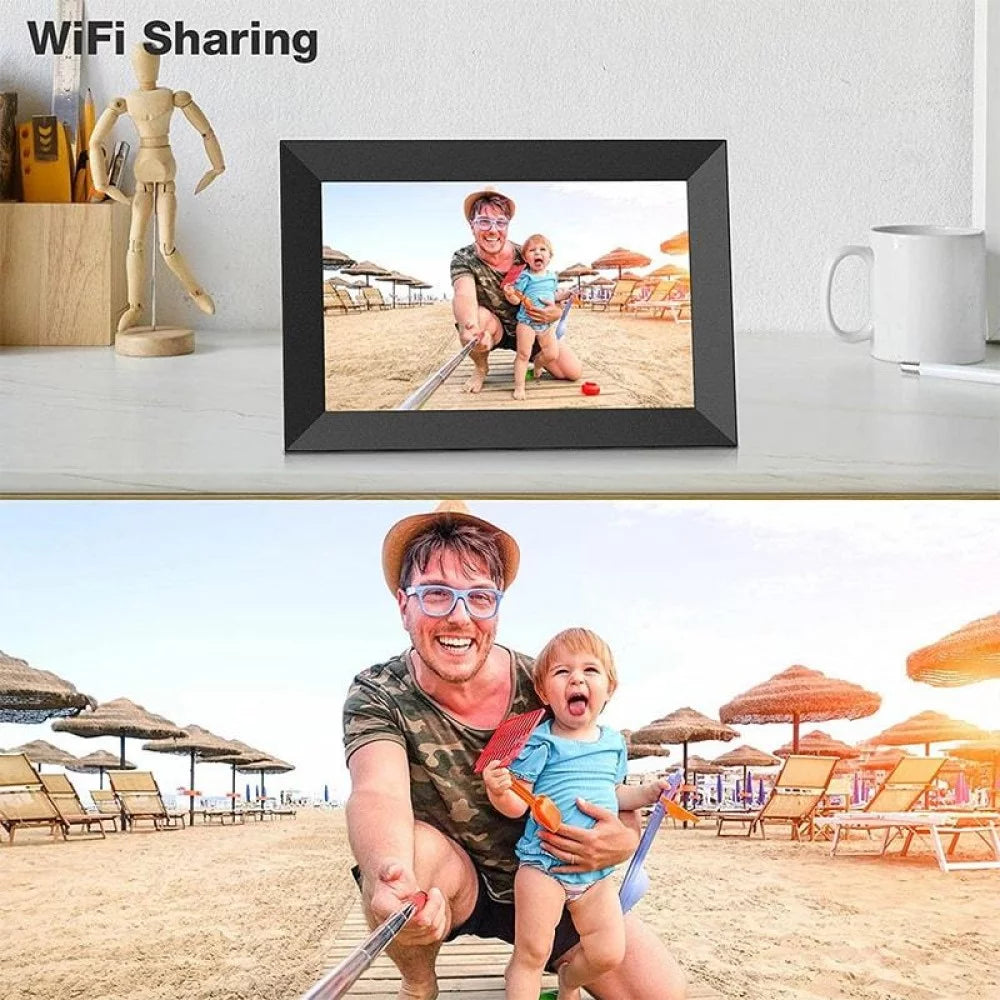 Jeemak F15 Digital Picture Frame 8.0 inch WiFi Photo Frame Gift Choice for Family/Friends Smart Frame Wireless Sync 16gb Storage