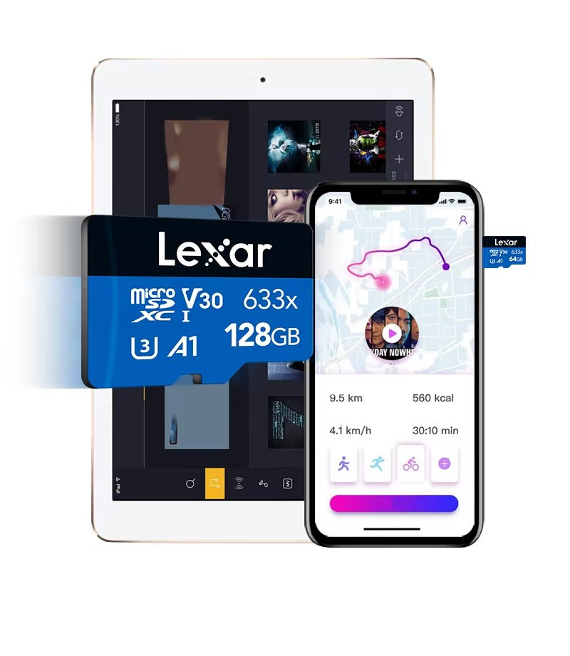 Original Lexar Memory Card 633x 32GB 64GB 128GB 256GB Read Speed up to 95MB/s Class 10 Micro SD Card A1 UHS-I TF Micro Sd 4K supported