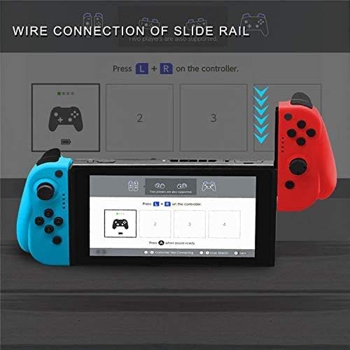 Wireless Controller for Nintendo Switch, Replacement Joy Con Joystick Supports Gyro Function, Double Vibration Ergonomic Joy-Con Compatible with All Games of Switch, blue & Red