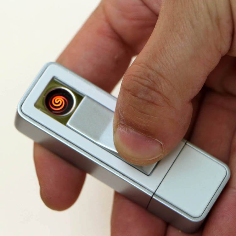 USB Rechargeable Cigarette Lighter Automatic sensor Metal Body With Gift Box