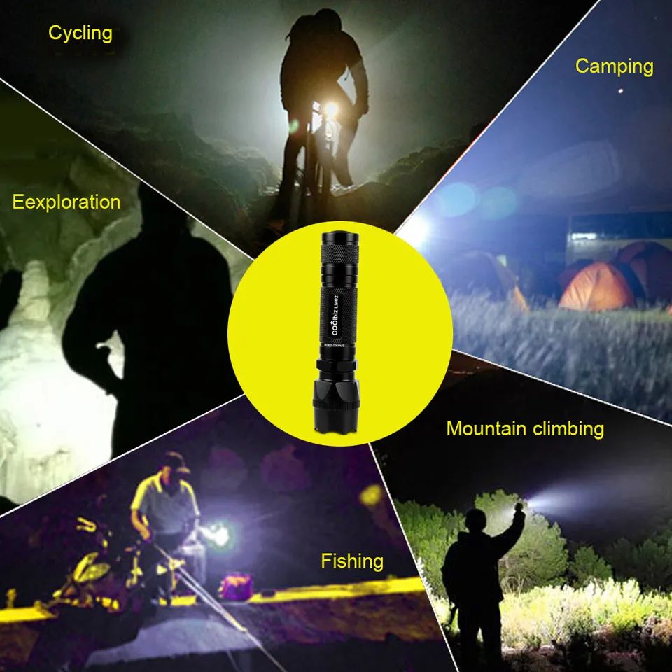 LM02 Highlight Outdoor Tactiacl Long Shot Flashlight Camping and Hiking Lights