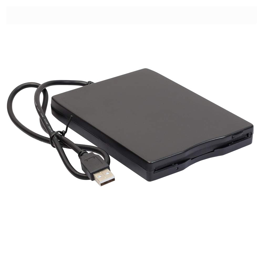 wowobjects ® USB Portable Diskette Drive 1.44Mb 3.5" 12 Mbps USB External Portable Floppy Disk Drive for Laptop and PC- Black