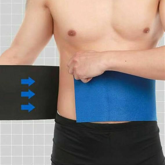 Elastic Waist Trimmer, SBR Neoprene Material Sports Support Belt for Body Slimming Trainer Women Weight Loss Workout Fitness Back Belts Body Care Blue