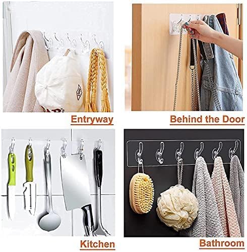 6 Hooks Gold Utility Hooks - Durable Waterproof Material, Supports Up To 10kg | Elegant Design, Easy No-drill Installation, Space-saving Storage