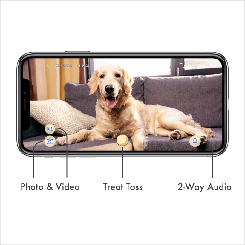 Furbo Dog Camera Treat Tossing Full HD Wifi Pet Camera and 2-Way Audio