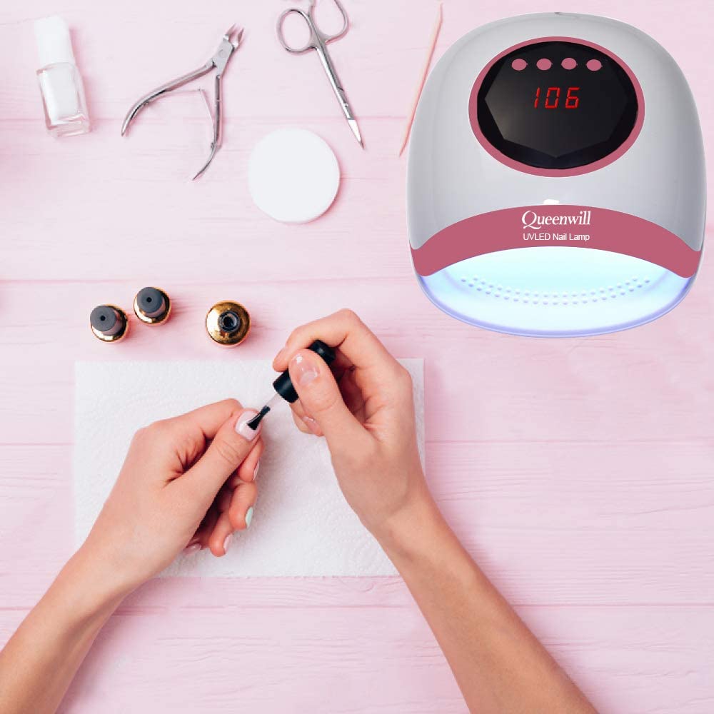 LED UV Nail Lamp for Gel,Professional Nail Dryer Light Smart Auto-sensing with 4 Timer Setting 10/30/60/99S