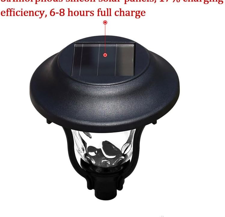 9pcs HomeRoots Outdoor Walkway Landscape Projection Lights Solar Power Garden Pathway Lights Waterproof Led Lamps