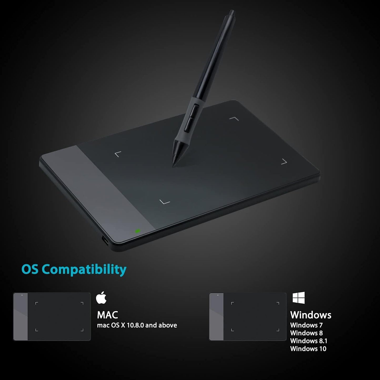 HUION 420 OSU Tablet Graphics Drawing Pen Tablet with Digital Stylus - 4 x 2.23 Inches