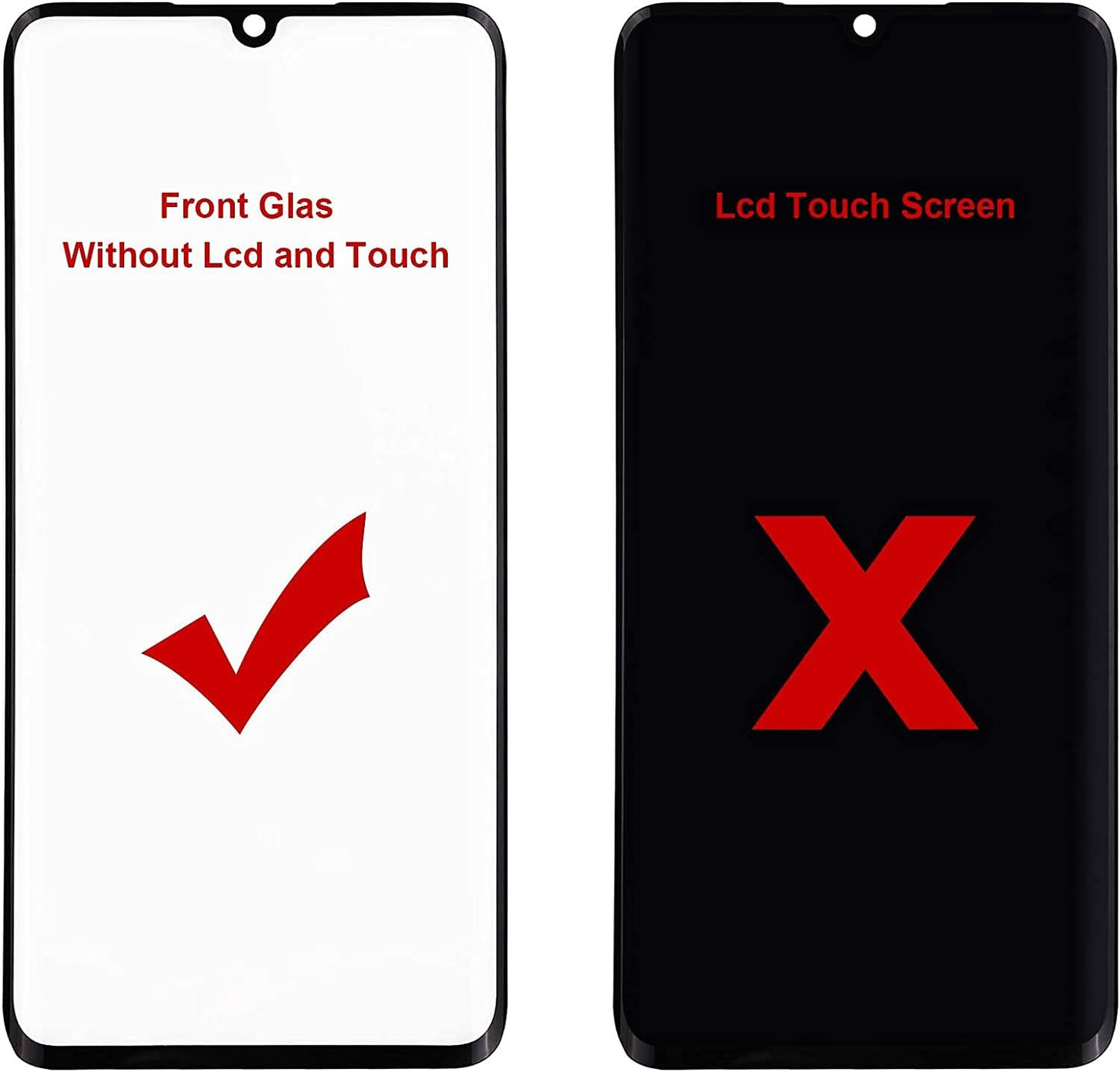 Screen Replacement Front Glass Repair Kit Genuine for Xiaomi Mi Note 10 / 10 Lite 6.47 Inch (No Touch and LCD Display) with Tools - Black