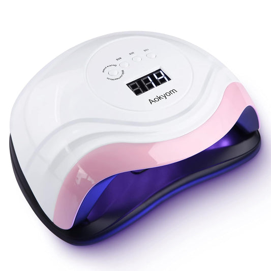 Aokyom 168 W Nail Dryer Lamp, UV LED Lamp for Nails, Professional Nail Lamp with 10/30/60/99s Timer LCD Display and Smart Sensor for Finger/Toenail and for All Gel Nail Polish, Gel Nails, Shellac