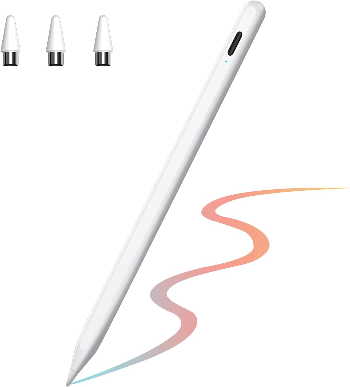 Active Stylus Pen Compatible for iOS and Android Touchscreens, 2021 Stylus Pen with Dual Touch Screen , Rechargeable Stylus Pencil for All Apple iPad/iPhone/iPad Pro/iPad Mini/Android/Samsung Tablet Drawing & Handwriting