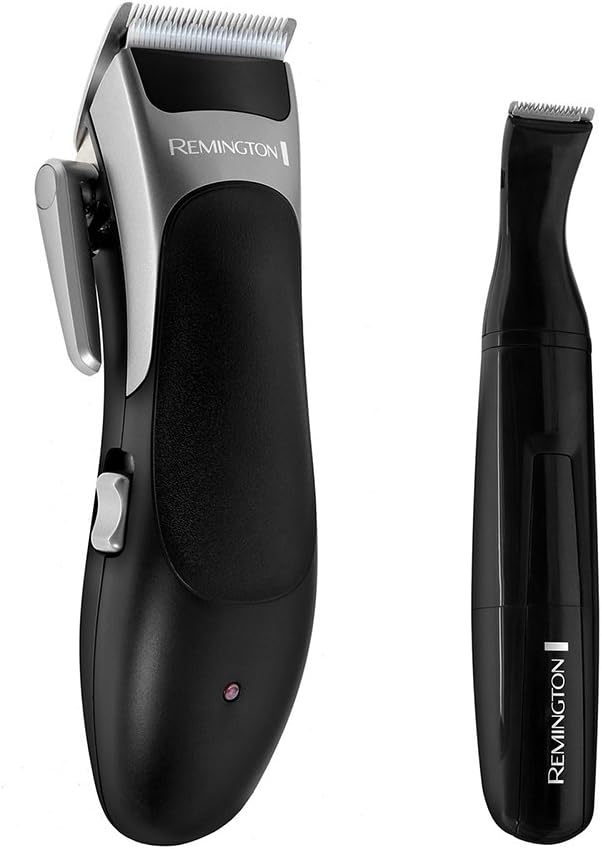 Remington Stylist Hair Clippers Kit with Self-Sharpening Ceramic Blades (Cordless, 40-Minute Usage, 25 Piece Kit inc. Hair Clippers & Detail Trimmer, 8 Comb Lengths (3–25 mm), Storage Case) HC366