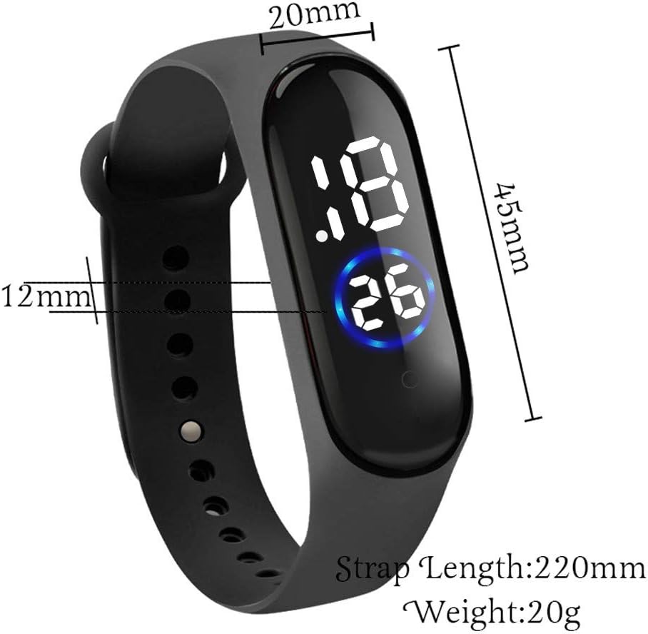 Digital LED Sports Watch Unisex Silicone Band Sport Electronic Wrist Watches Fashion Men Women Watches Smart