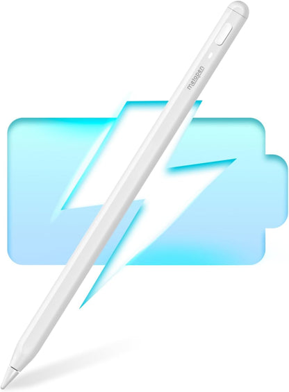Metapen iPad Pencil A8 for Apple iPad 10th/9th, Backup for Apple Pen Pencil 2nd 1st Generation, Stylus Pen for iPad Air 5/4/3, iPad Pro 12.9" /11" 丨2X Faster Charge & 2 Spare Tips, Palm Rejection