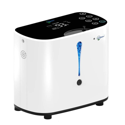 HIDGEEM Portable Oxygen Concentrator Generator, 1-6L/min Adjustable Oxygen Machine 93% ± 3% High Concentration Air Purification Machine