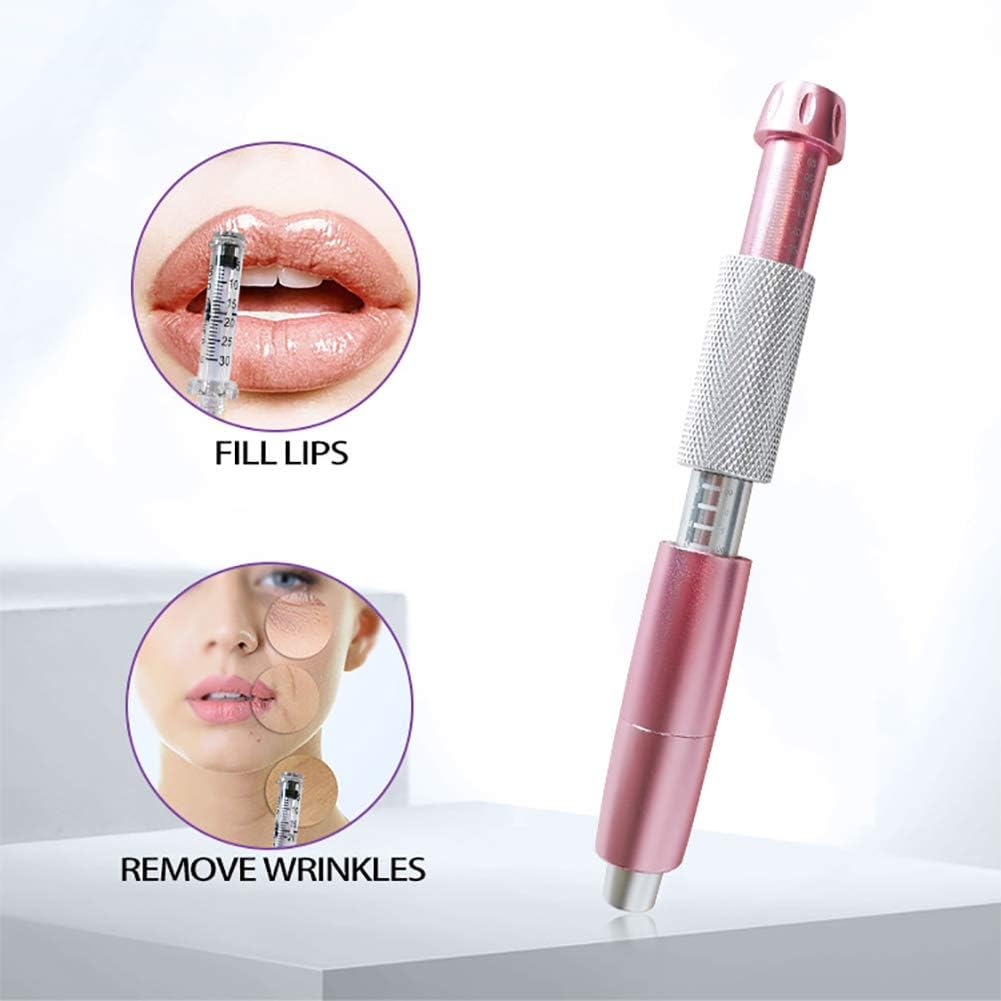 Hyaluronic Acid Anti-Wrinkle Lip Pen 2 in 1 Hyaluronic Acid Pen Meso View Injection Gun (For Lip Filler Injection)(1 Pieces of 0.3Ml Ampoules)