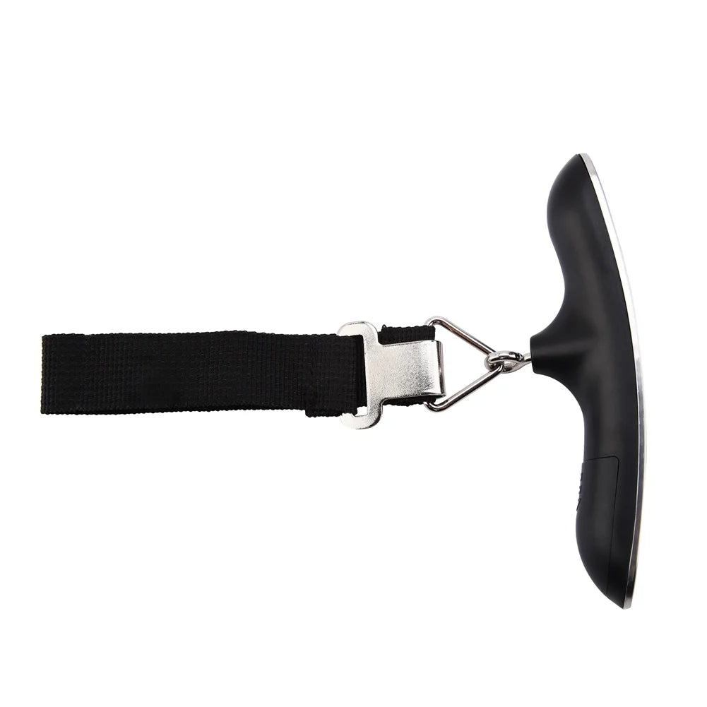 50kg Luggage Scale Portable Digital Weight Scale for Travel Suitcase, Electronic Suitcase Scale Hanging Scales Luggage Weighing Scale Lightweigh for Travel 50Kg Capacity, Black