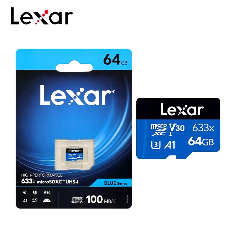 Original Lexar Memory Card 633x 32GB 64GB 128GB 256GB Read Speed up to 95MB/s Class 10 Micro SD Card A1 UHS-I TF Micro Sd 4K supported