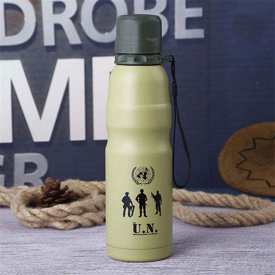 Stainless Steel Vacuum Insulated Water Bottle, 500ml Thermal Flask for Hot & Cold Drinks, Double Wall and Leak proof Lid, BPA-Free