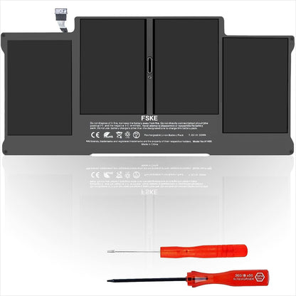 FSKE A1405 Battery Laptop Replacement Battery for Air 13 Inch A1377 A1496, Fits A1369 (Mid 2010, Mid 2011 Version) A1466 (Mid 2012, Mid 2013, Early 2014 Version) [Li-Polymer 7.6V 7200mAh]