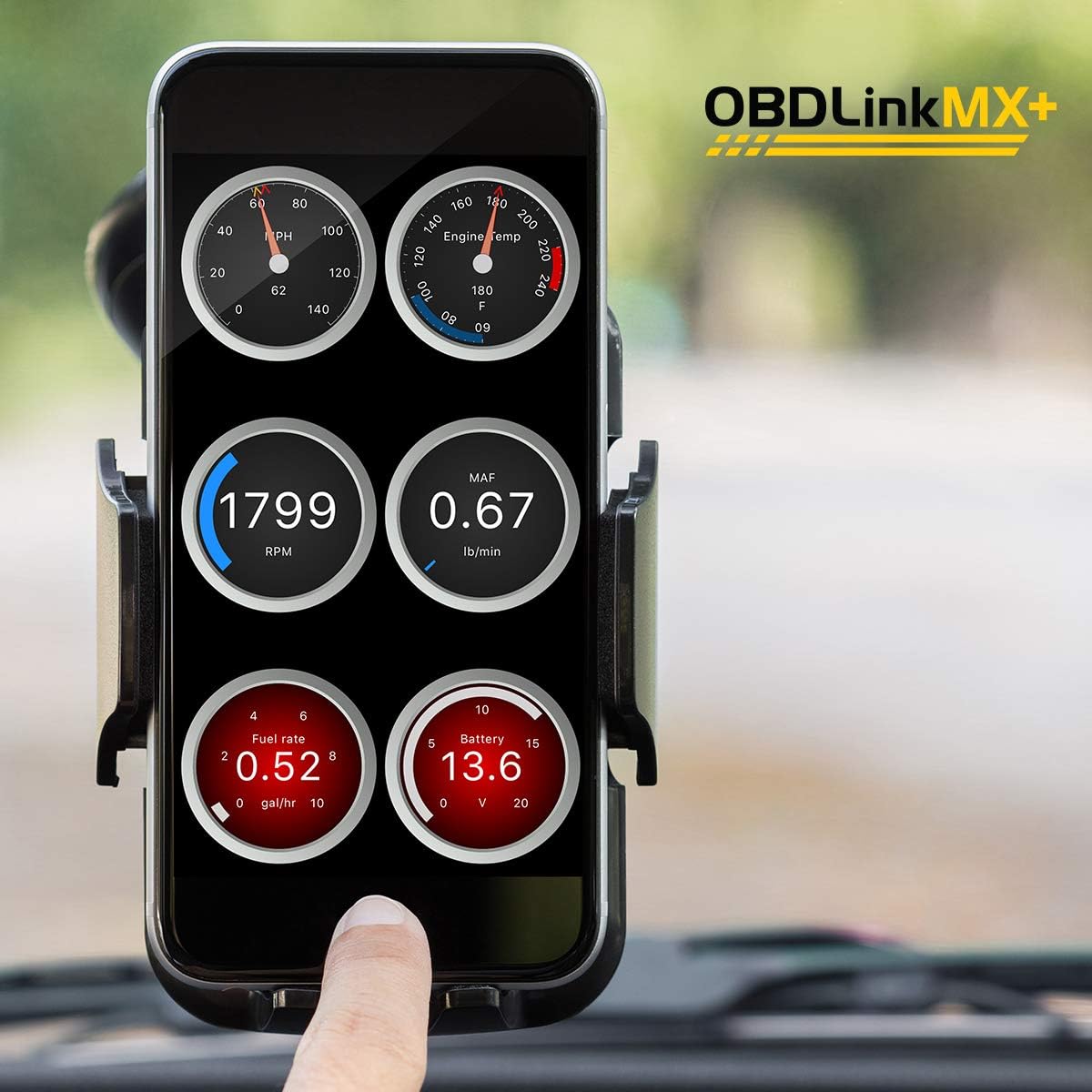 OBDLink® MX+ OBD2 Outstanding Bluetooth Scanner Compatible for iPhone, Android, and Windows works with all 1996 & newer model year cars and light trucks sold in the U.S., including all American, European, and Asian