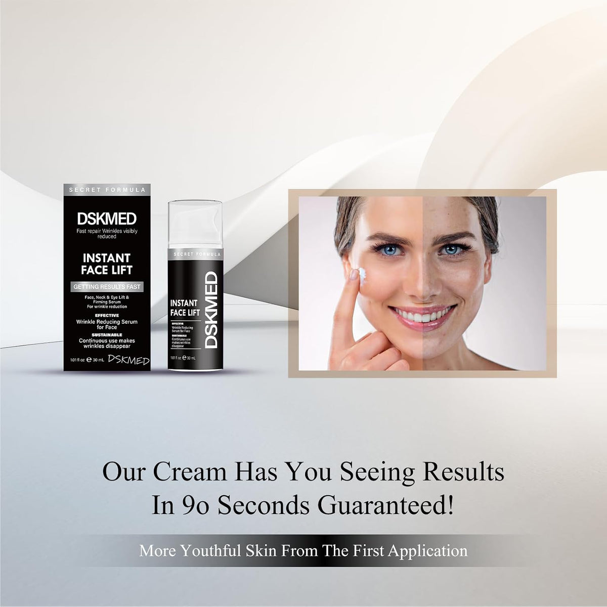 DSKMED Under Eye Bags and Wrinkles - Instant Face Lift Cream,Remove Dark Circles, Bags Under Eyes, Fine Lines, Wrinkles and Neck Lines,Firming Delicate Skin 1.01oz