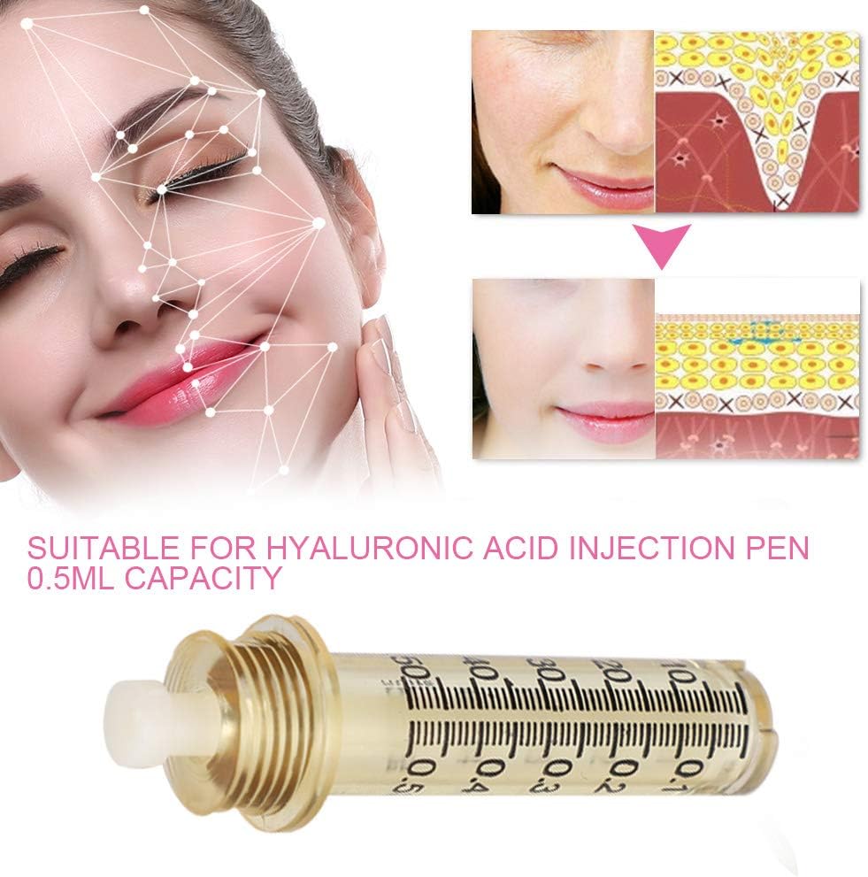 Ampoule Head, 10 Pcs 0.5ml Ampoule Heads for Anti-Aging Lifting Lip Hyaluronic Acid Pen Accessory