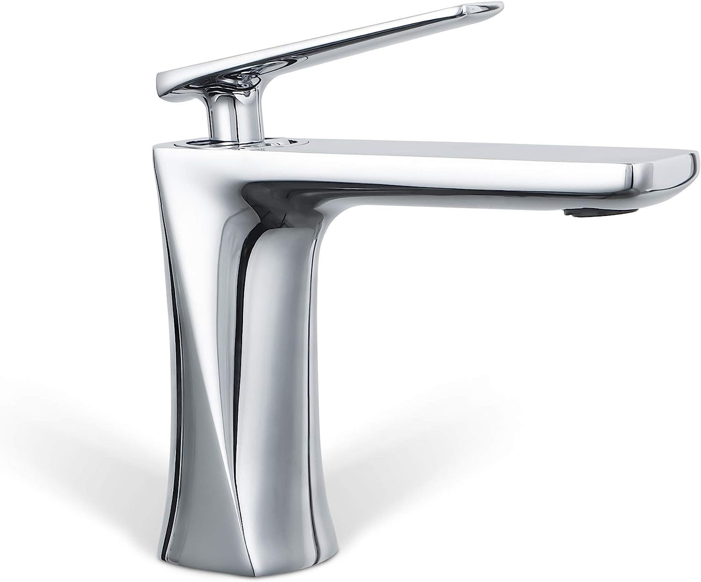 JOMOLA Bathroom Sink Faucet - Single Handle Single Hole Bathroom Faucets, Brass Bathroom Basin Mixer Taps, Chrome