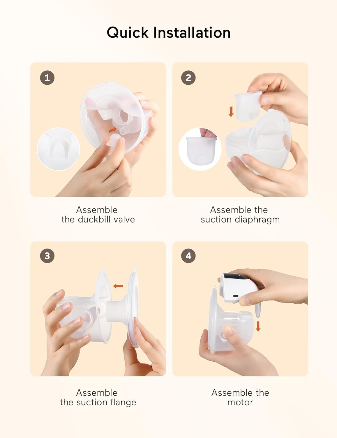 Momcozy Wearable Breast Pump M1, Portable Electric Breast Pump with 3 Mode & 9 Levels, Low Noise & Hands-Free Breast Pump, All-in-one Breastfeeding Breastpump Can Be Worn in-Bra, 27mm (Gray)