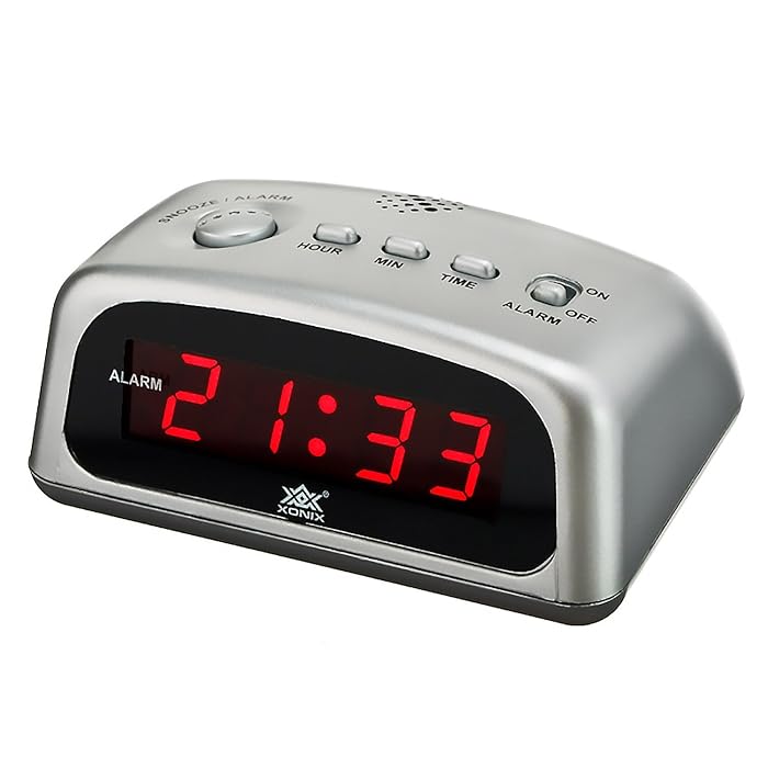 XONIX Alarm Clock Loud, Snooze, Sharp Digital LED Display