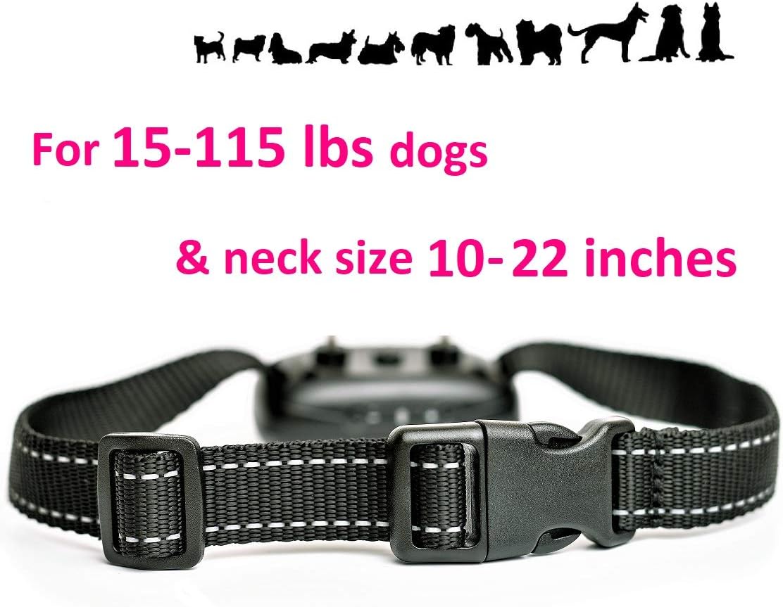 Trust the Paw - Bark Collar for 15-115 lbs Dogs - NO Shock - Humane Anti Bark Collar with Adjustable Sensitivity - Sound and Vibration - for Small Medium Large Breeds