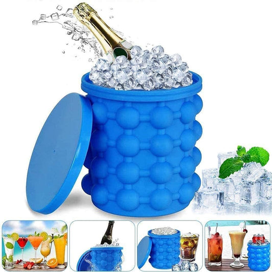 Ice Cube Magic Ice Cube Maker Ice Cube Maker Silicone Ice Cube Mould Ice Bucket with Lid Ice Genie Save Space For Aperitif Diy Chocolate Whisky Boissonet Cocktail Parties