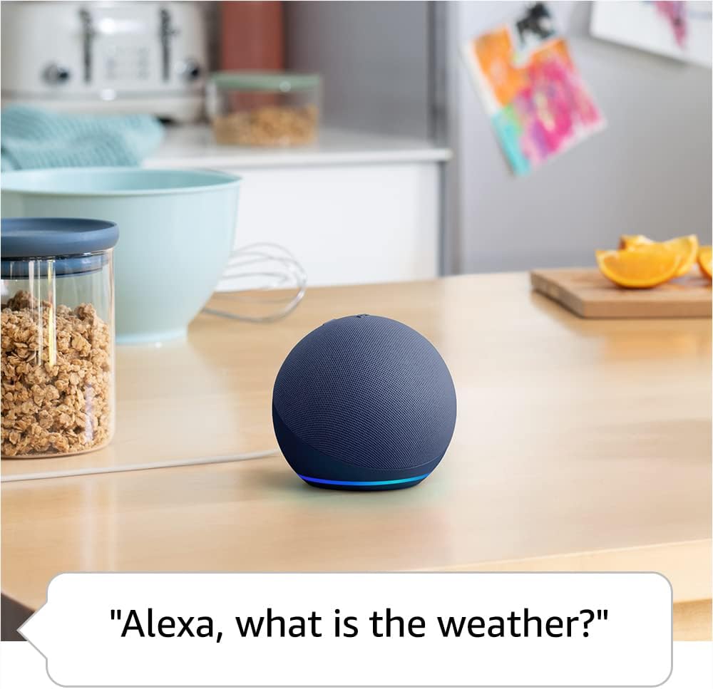 Amazon Alexa Echo Dot (5th Gen) Vibrant sounding Alexa speaker, Great for bedrooms, dining rooms and offices, (newest model) Glacier White