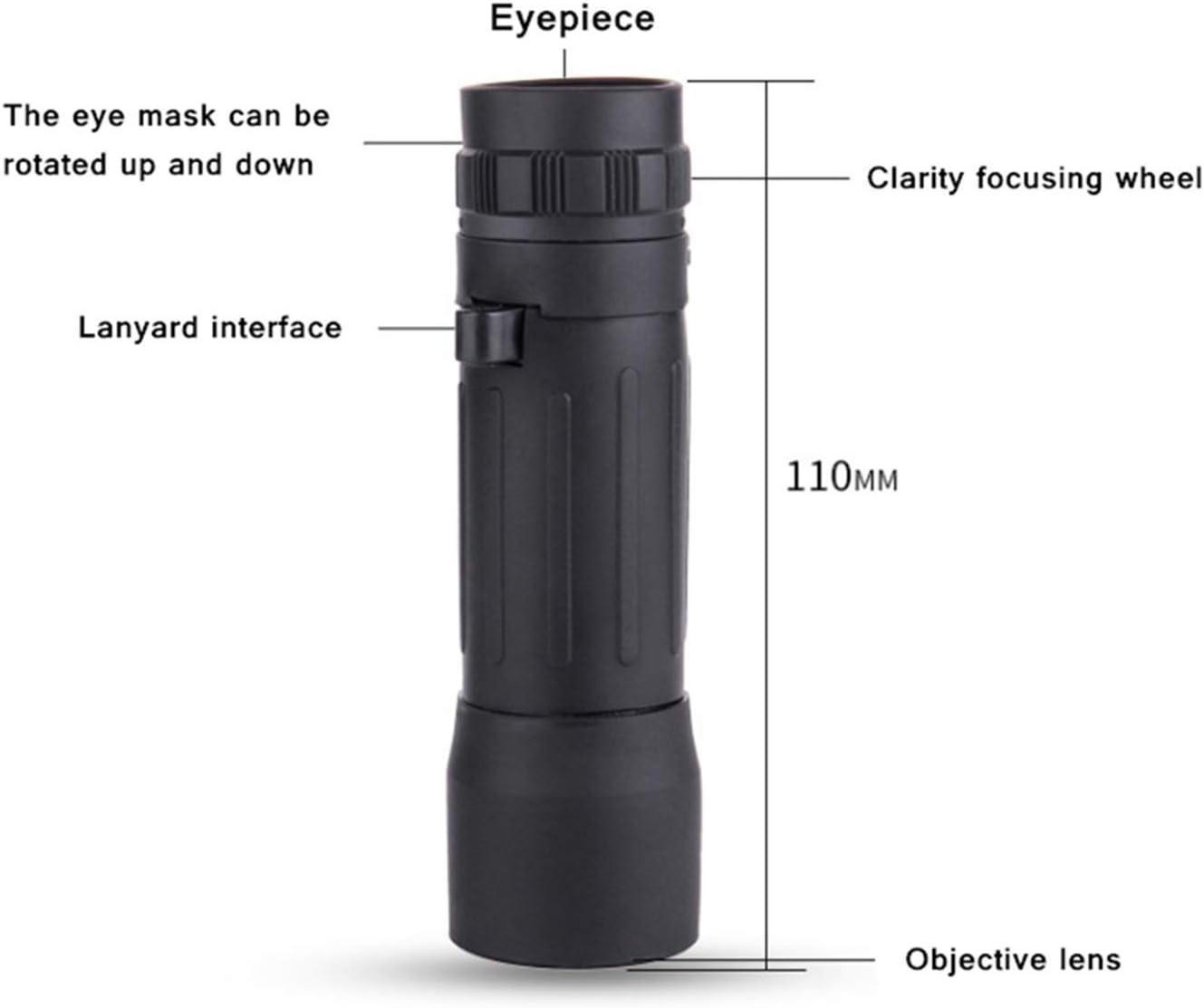 Monocular Telescope, 10x25 HD 10X Monocular Mini Portable Telescope Waterproof Portable Binoculars Optical Hunting Travel Camping Fishing Hiking , for Adult Bird Watching, Outdoor Hunting, Travel